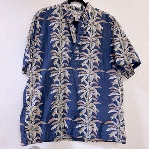 Cooke Street Honolulu Hawaii Aloha Shirt Palm Trees foliage XL Hawaiian